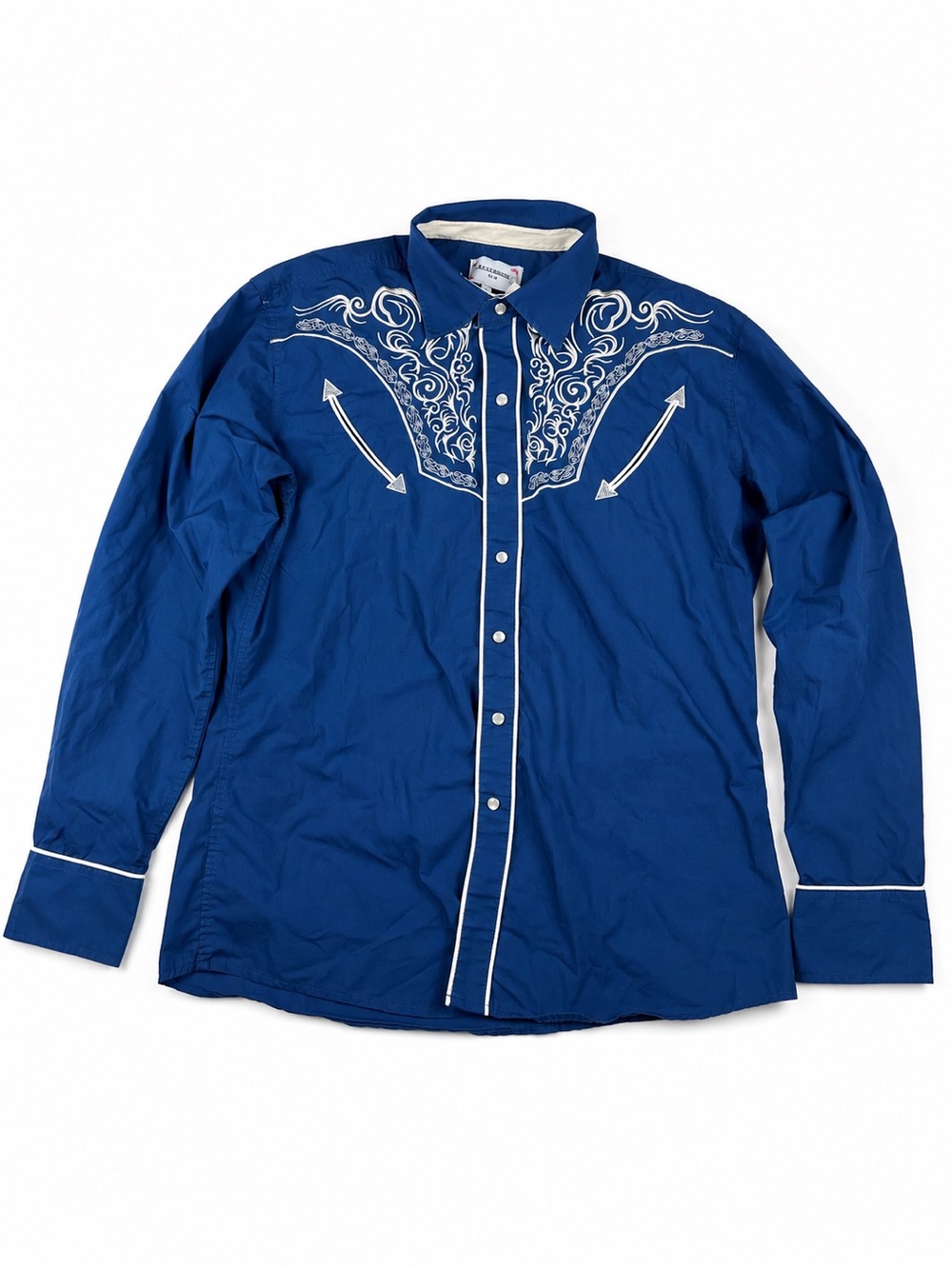 Ace of Diamond Embroidered Western Pearl Snap Shirt Men’s Medium Button Down